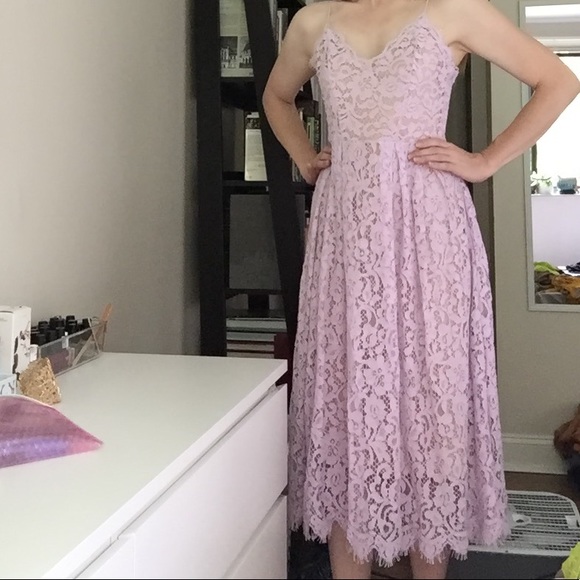 h&m purple lace dress